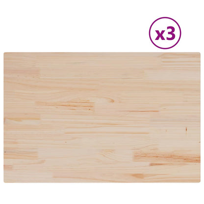 vidaXL Tischplatten 3 Stk. 80x53x1,7 cm Rechteckig Massivholz Kiefer