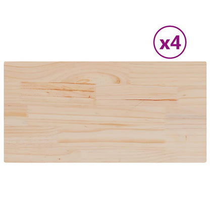 vidaXL Tischplatten 4 Stk. 90x45x1,7 cm Rechteckig Massivholz Kiefer