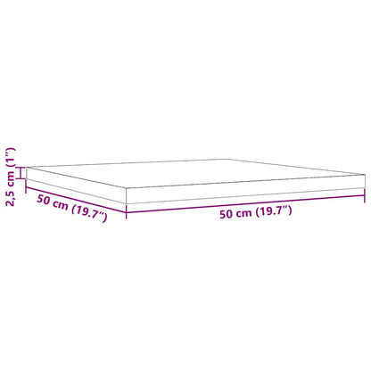 vidaXL Tischplatte 50x50x2,5 cm Quadratisch Massivholz Kiefer