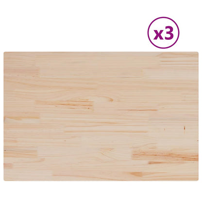 vidaXL Plateaux de table 3 pcs 80x53x2,5 cm Rectangulaires Bois de pin massif