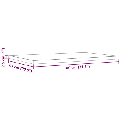 vidaXL Plateaux de table 3 pcs 80x53x2,5 cm Rectangulaires Bois de pin massif