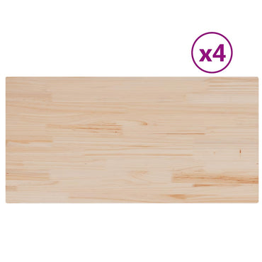 vidaXL Tischplatten 4 Stk. 100x50x2,5 cm Rechteckig Massivholz Kiefer