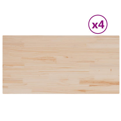 vidaXL Plateaux de table 4 pcs 100x50x2,5 cm Rectangulaires Bois de pin massif