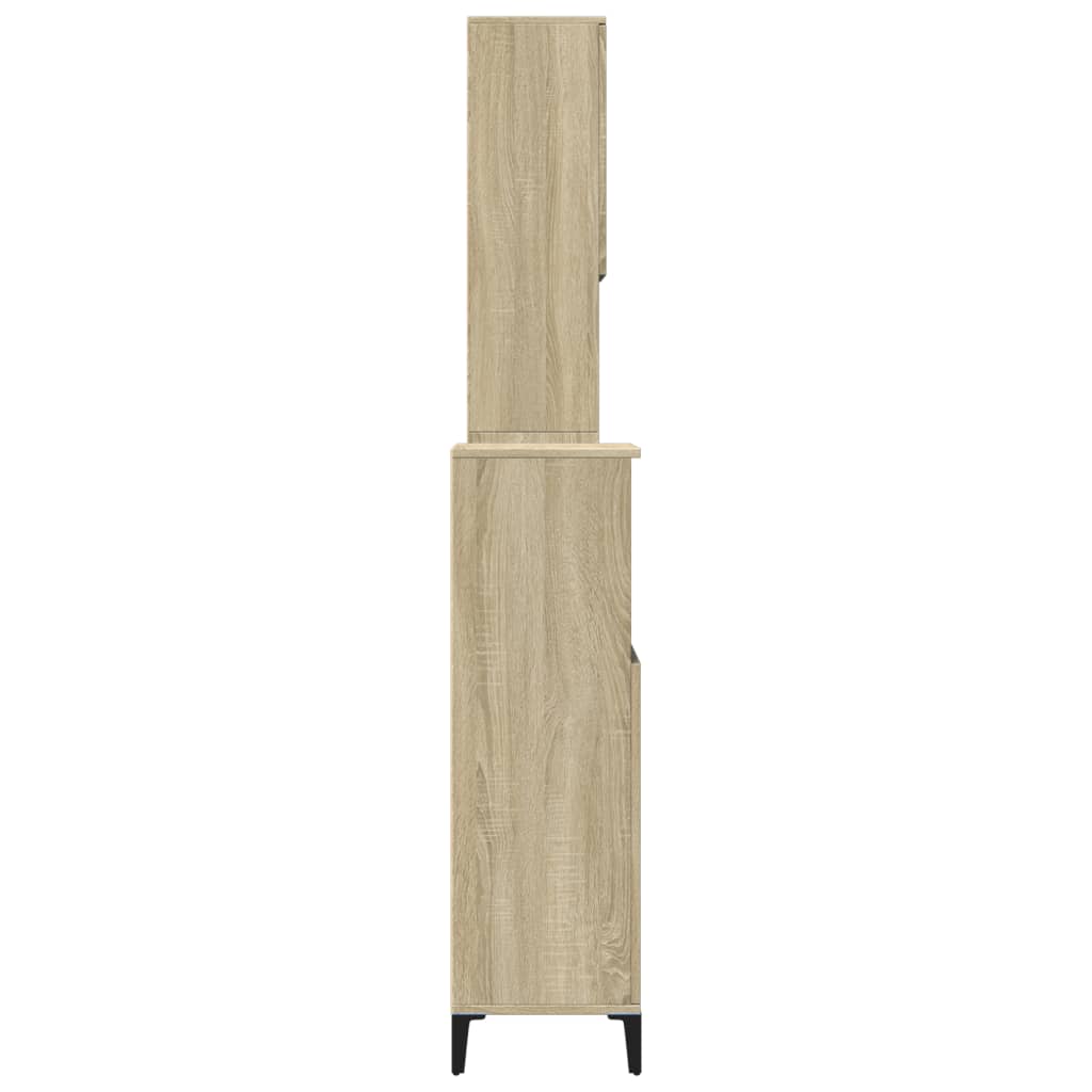 vidaXL Ensemble de meubles de salle de bain 3 pcs Chêne Sonoma Aggloméré