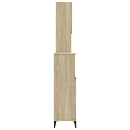 vidaXL Ensemble de meubles de salle de bain 3 pcs Chêne Sonoma Aggloméré