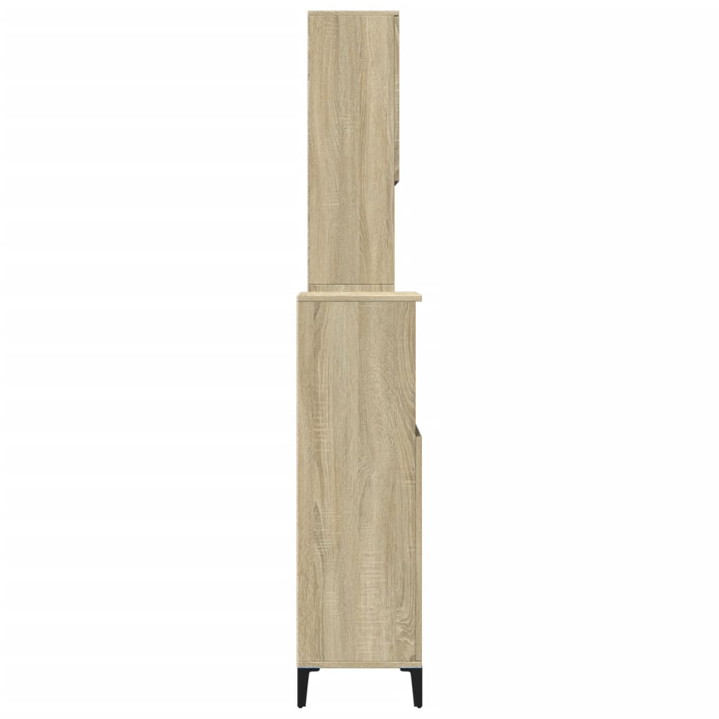 vidaXL Ensemble de meubles de salle de bain 3 pcs Chêne Sonoma Aggloméré