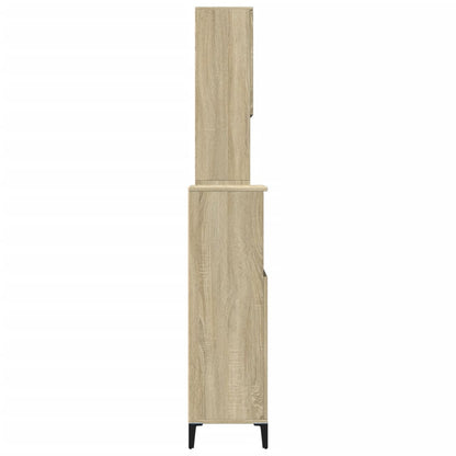 vidaXL Ensemble de meubles de salle de bain 3 pcs Chêne Sonoma Aggloméré