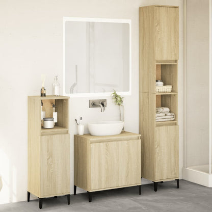 vidaXL Ensemble de meubles de salle de bain 3 pcs Chêne Sonoma Aggloméré