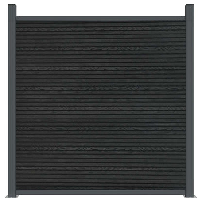 vidaXL Panneau de clôture gris 353x186 cm composite bois-plastique
