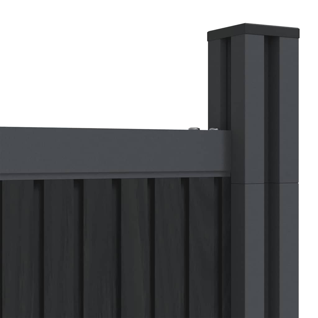 vidaXL Panneau de clôture gris 353x186 cm composite bois-plastique