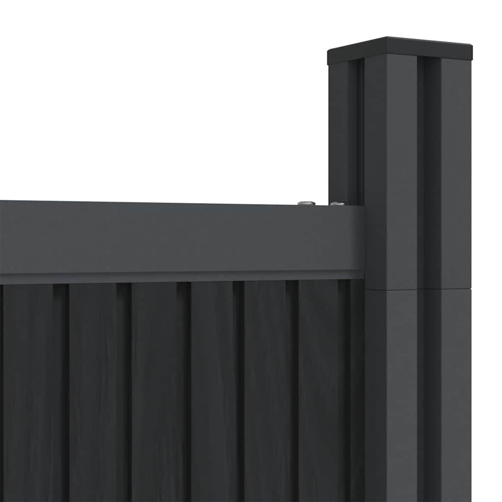 vidaXL Panneau de clôture Gris 526x186 cm WPC