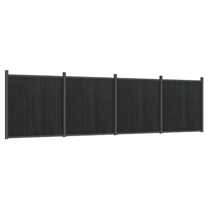 vidaXL Zaunelement Grau 699x186 cm WPC