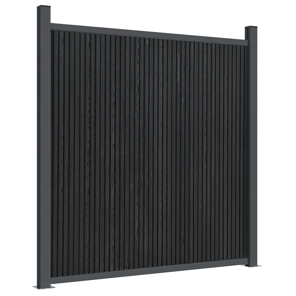 vidaXL Zaunelement Grau 699x186 cm WPC