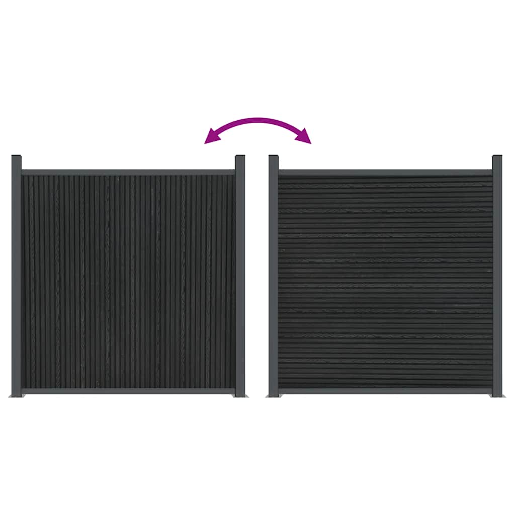 vidaXL Zaunelement Grau 699x186 cm WPC