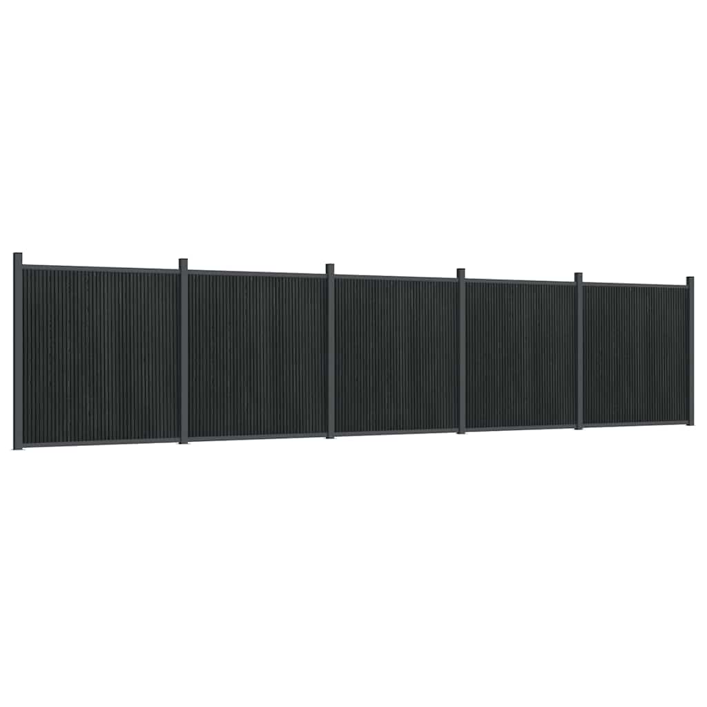 vidaXL Panneau de clôture gris 872x186 cm WPC