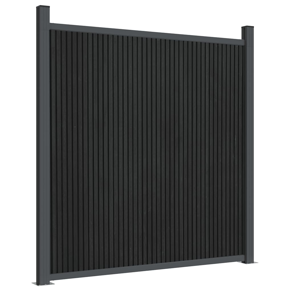 vidaXL Zaunelement Grau 1045x186 cm WPC