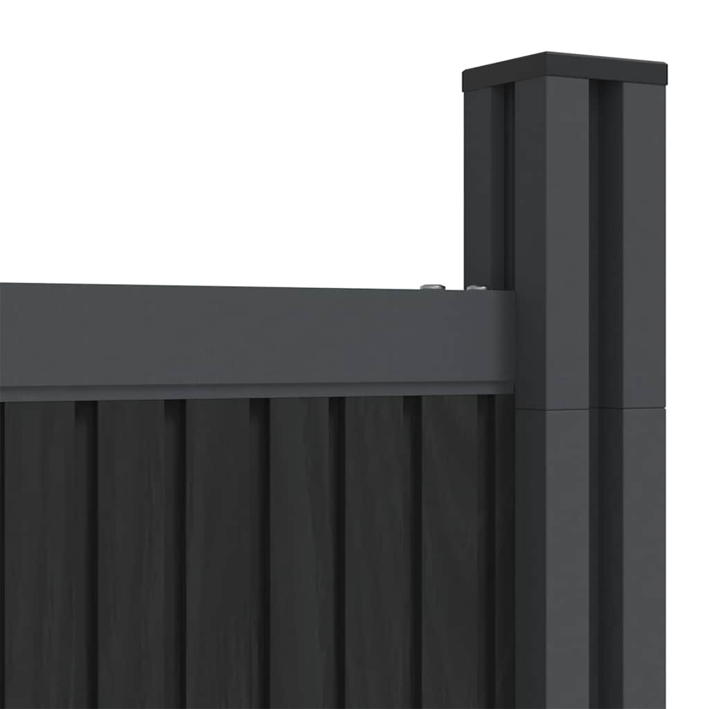 vidaXL Zaunelement Grau 1045x186 cm WPC