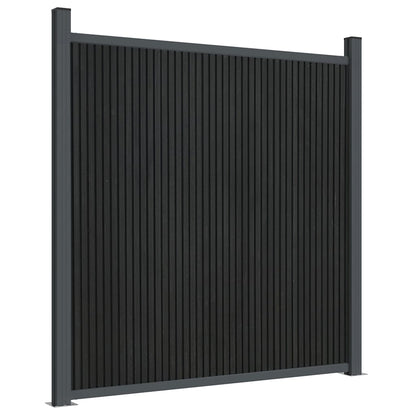 vidaXL Zaunelement Grau 1218x186 cm WPC