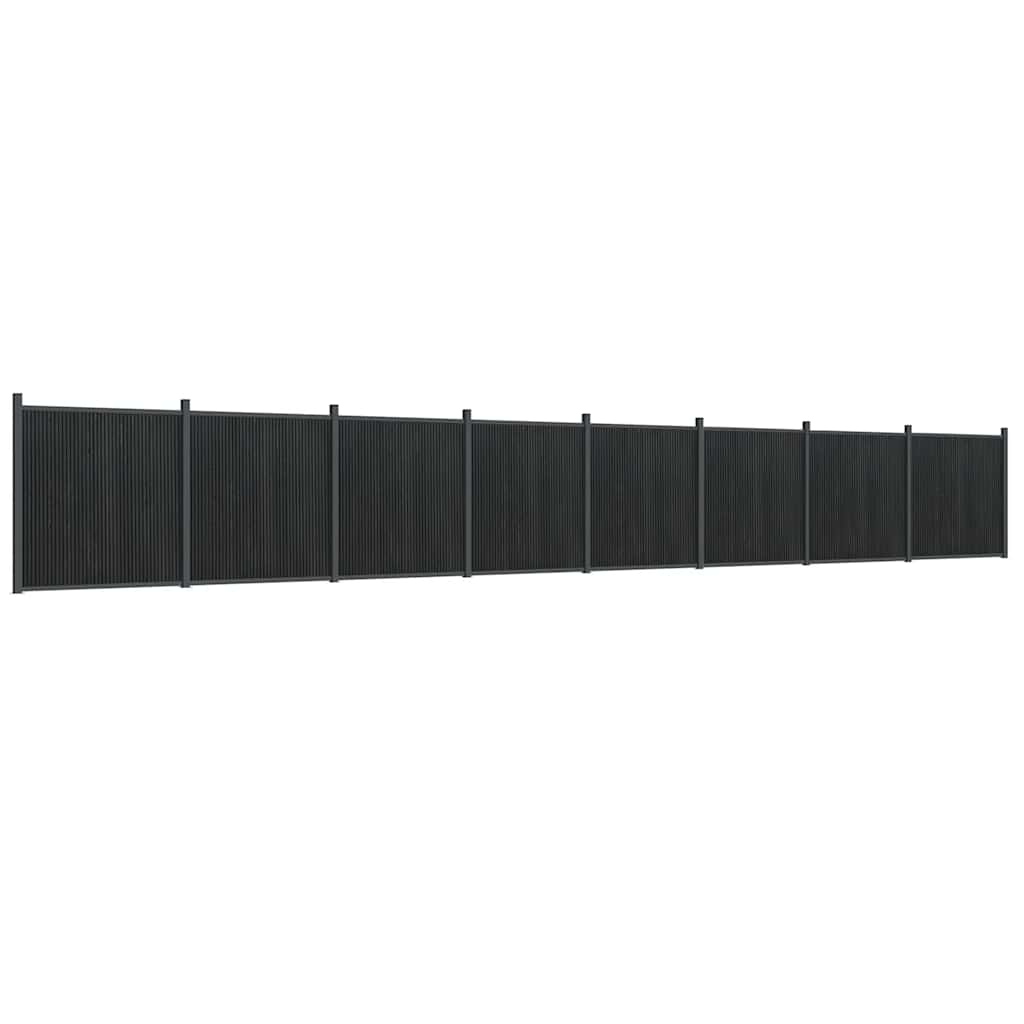 vidaXL Zaunelement Grau 1391x186 cm WPC
