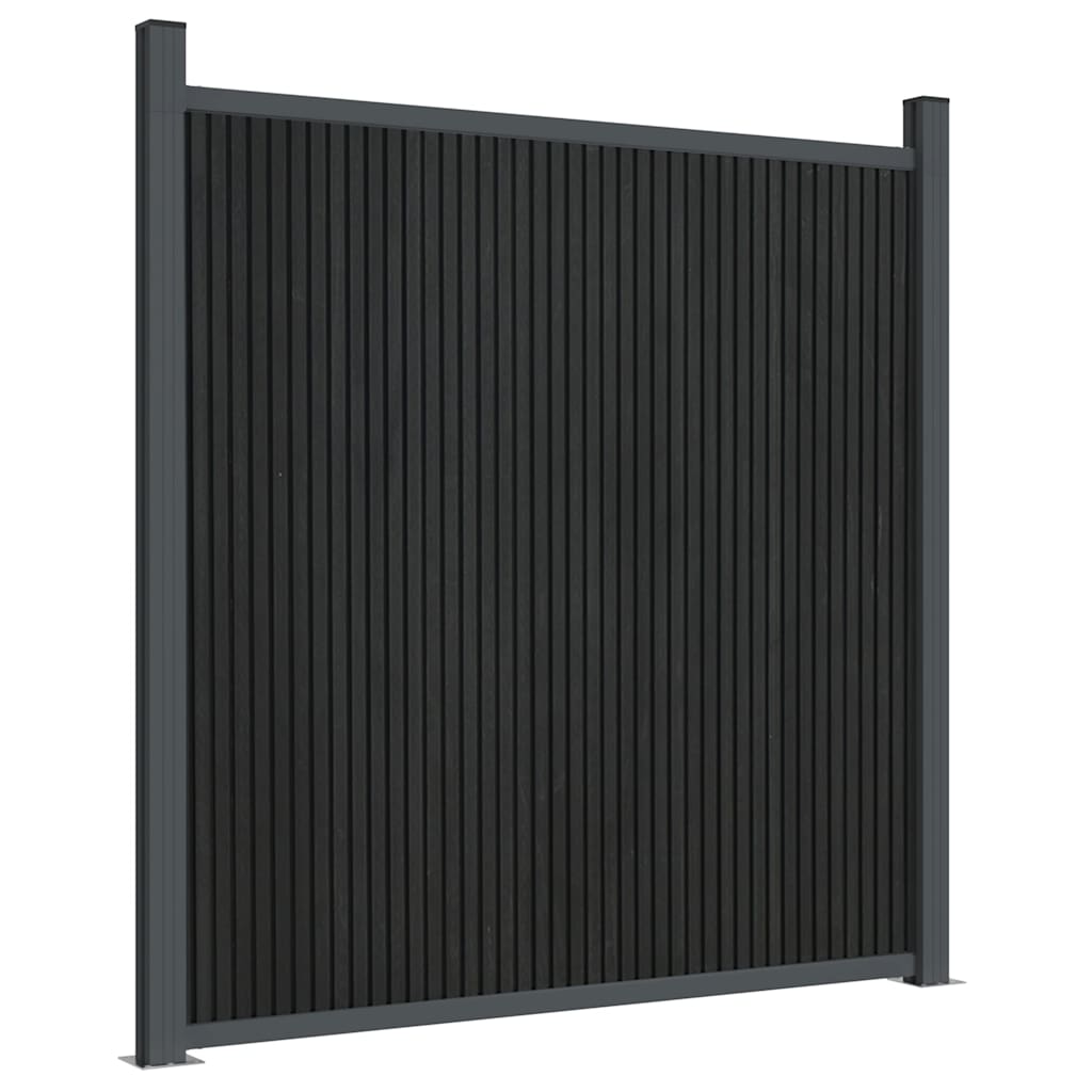 vidaXL Zaunelement Grau 1564x186 cm WPC