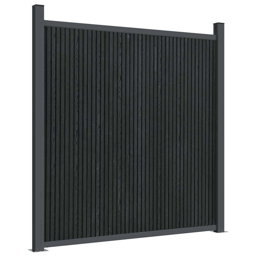 vidaXL Zaunelement Grau 1564x186 cm WPC