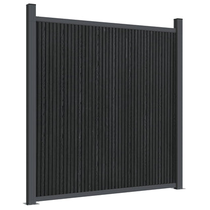 vidaXL Zaunelement Grau 1564x186 cm WPC