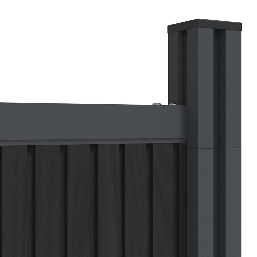vidaXL Zaunelement Grau 1564x186 cm WPC