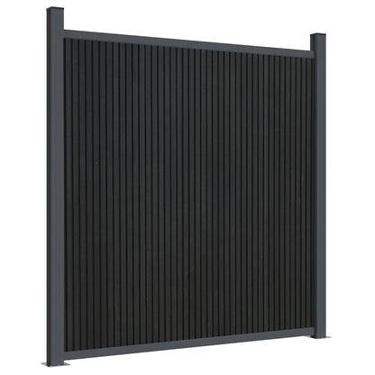 vidaXL Panneau de clôture gris 1737x186 cm WPC