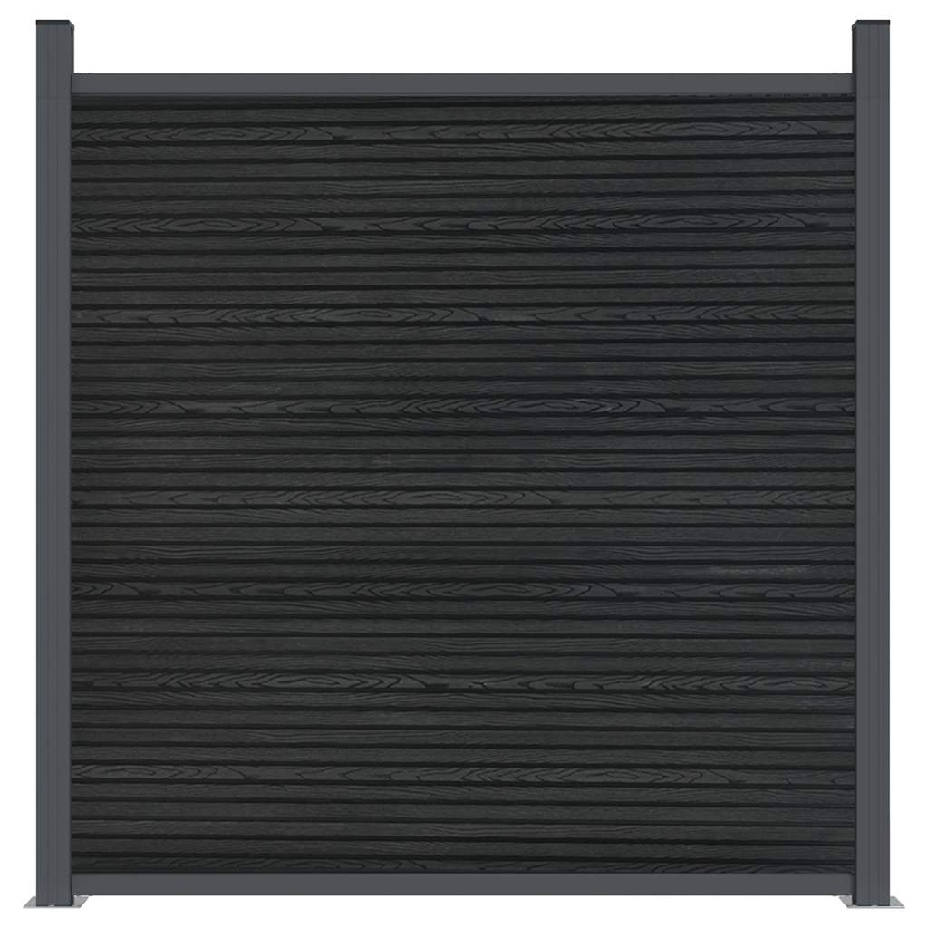 vidaXL Panneau de clôture gris 1737x186 cm WPC