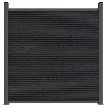 vidaXL Panneau de clôture gris 1737x186 cm WPC