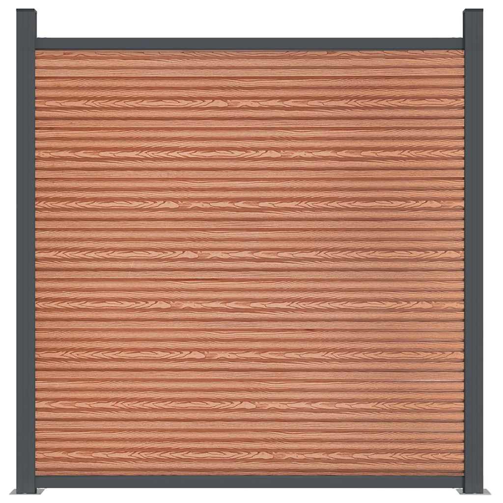 vidaXL Zaunelement Braun 353x186 cm WPC