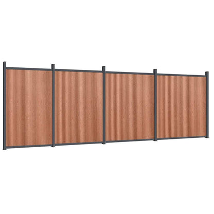 vidaXL Élément de clôture marron 699x186 cm WPC