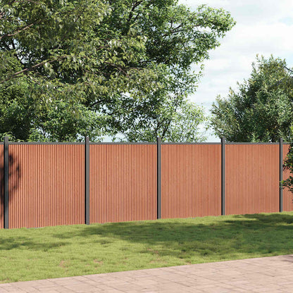 vidaXL Élément de clôture marron 699x186 cm WPC