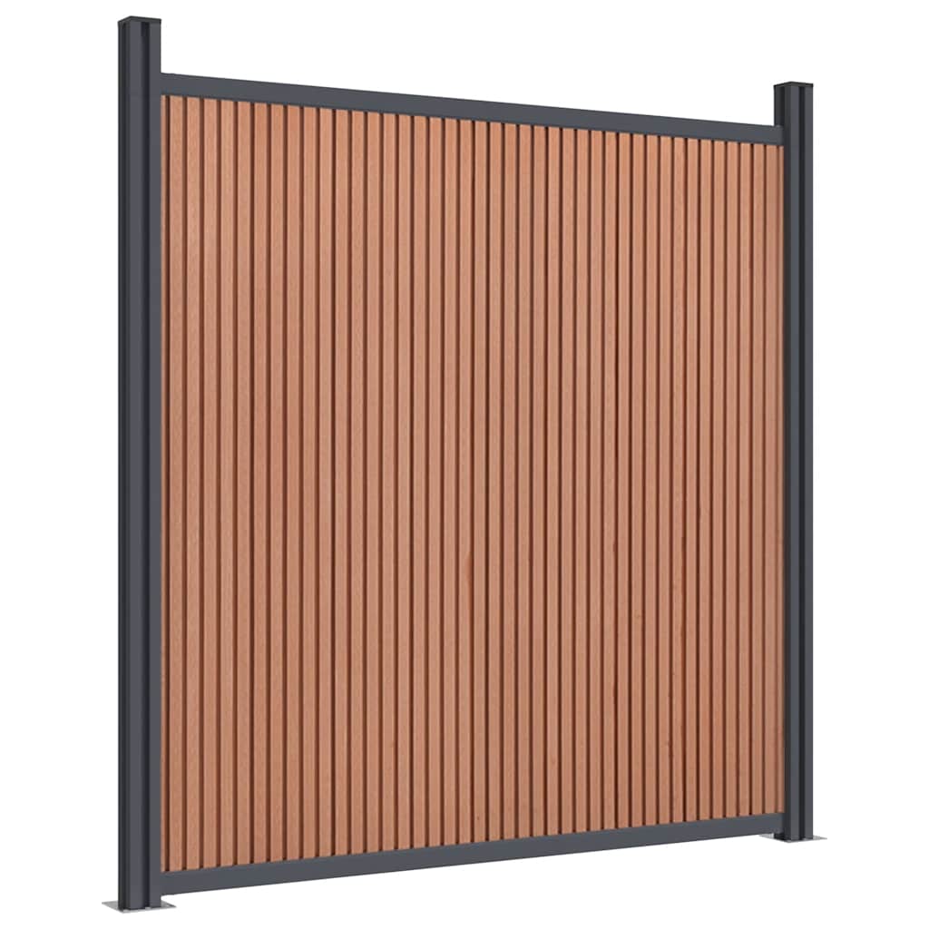 vidaXL Élément de clôture marron 699x186 cm WPC