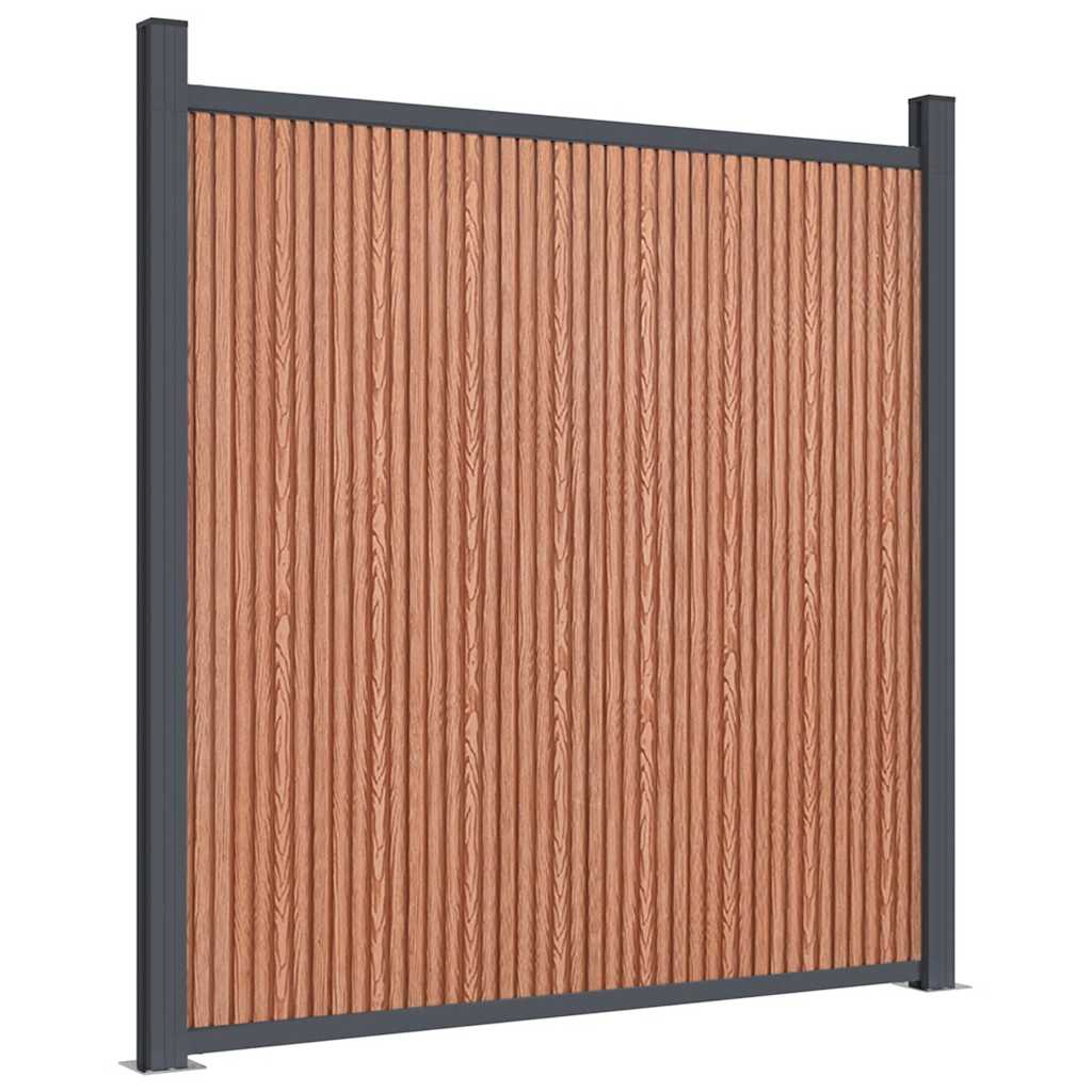 vidaXL Élément de clôture marron 699x186 cm WPC