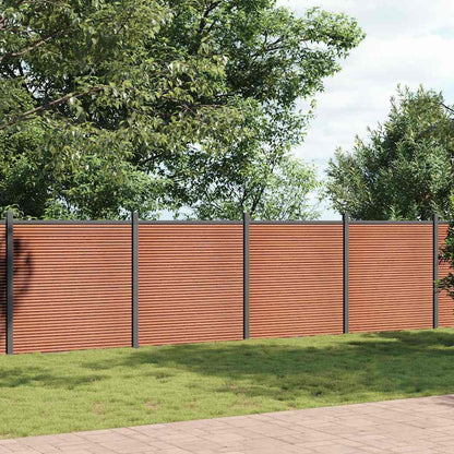 vidaXL Élément de clôture marron 699x186 cm WPC