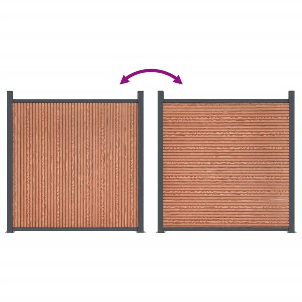 Zaunelement Braun 872x186 cm WPC