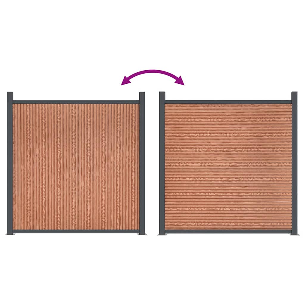 vidaXL Panneau de clôture marron 1045x186 cm WPC