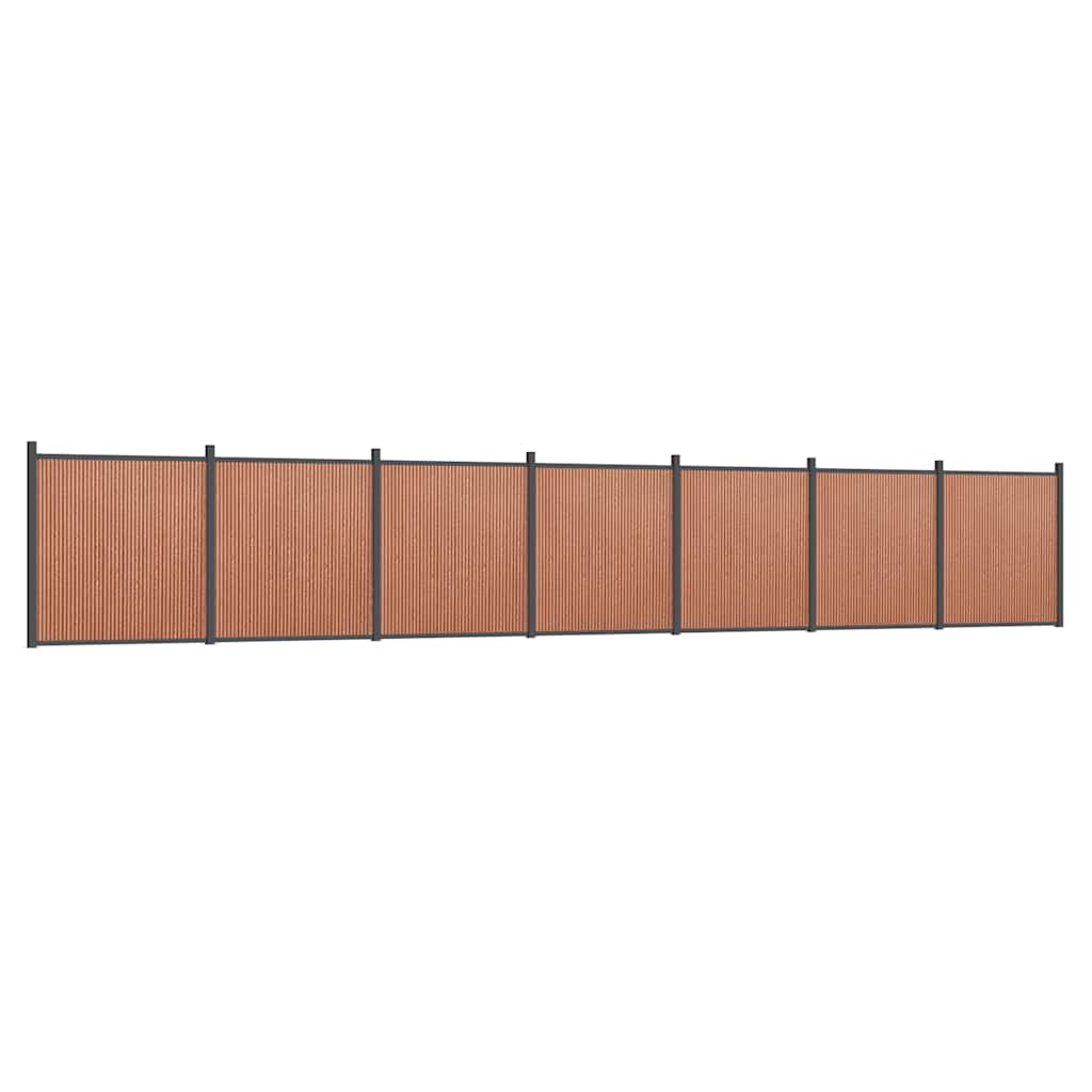 vidaXL Zaunelement Braun 1218x186 cm WPC