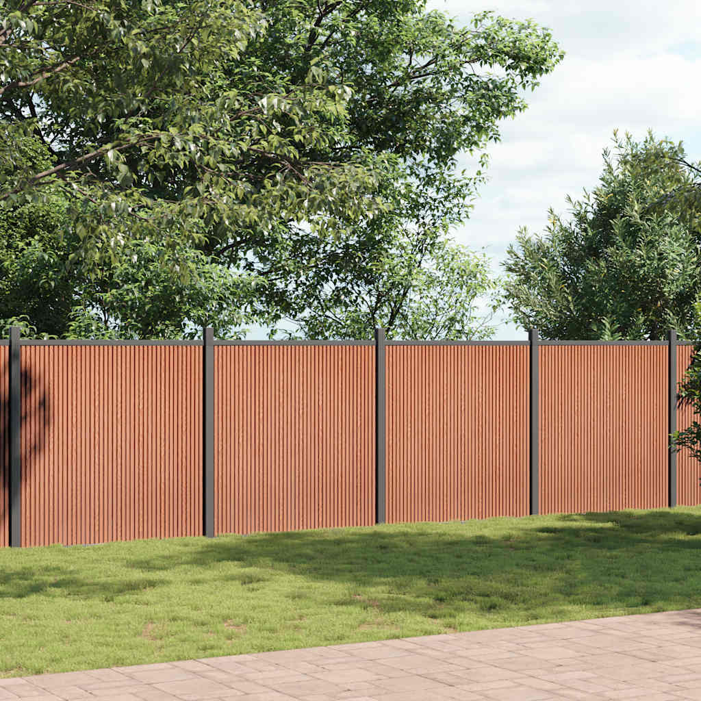 vidaXL Zaunelement Braun 1218x186 cm WPC