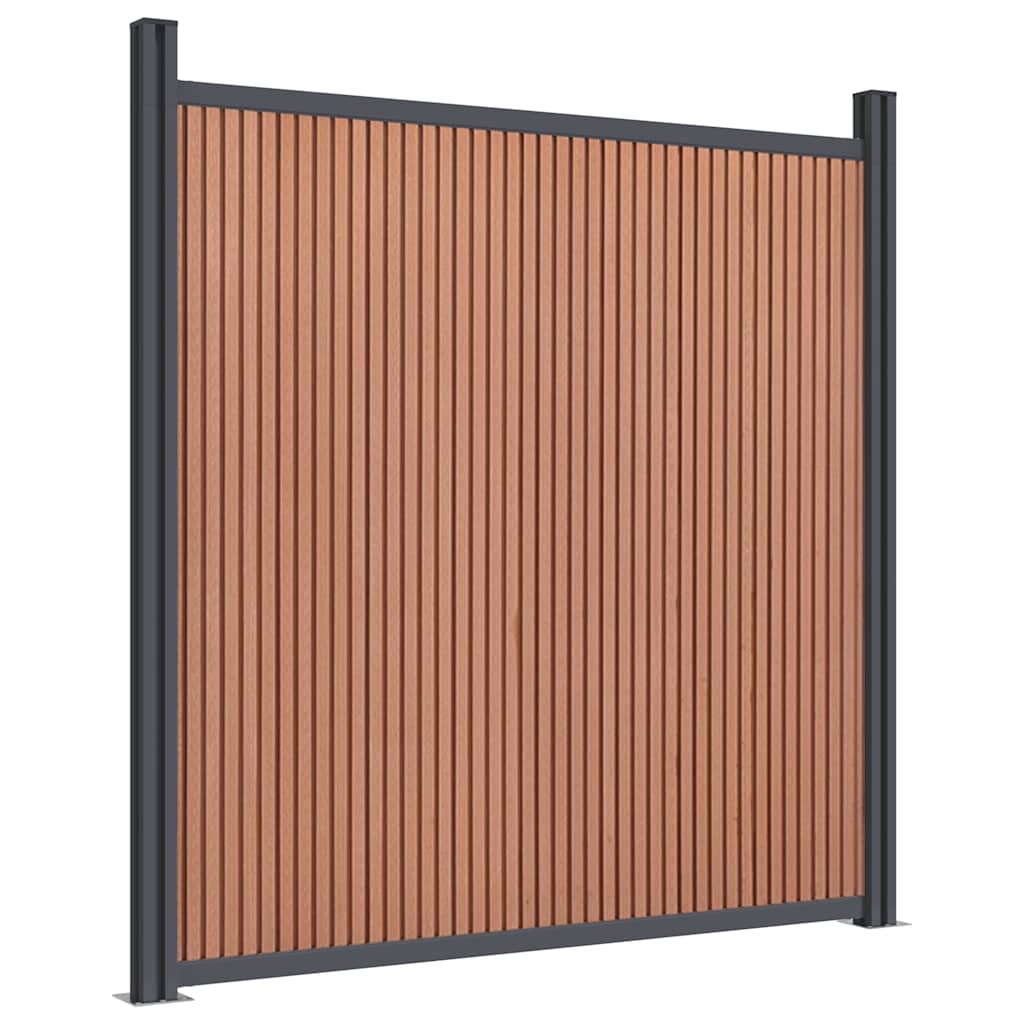 vidaXL Zaunelement Braun 1218x186 cm WPC
