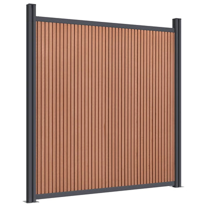 vidaXL Zaunelement Braun 1218x186 cm WPC