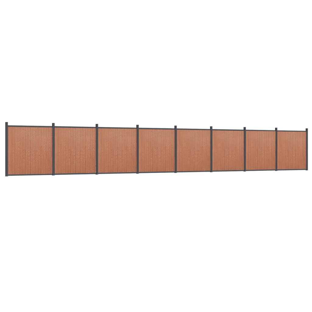 vidaXL Zaunelement Braun 1391x186 cm WPC