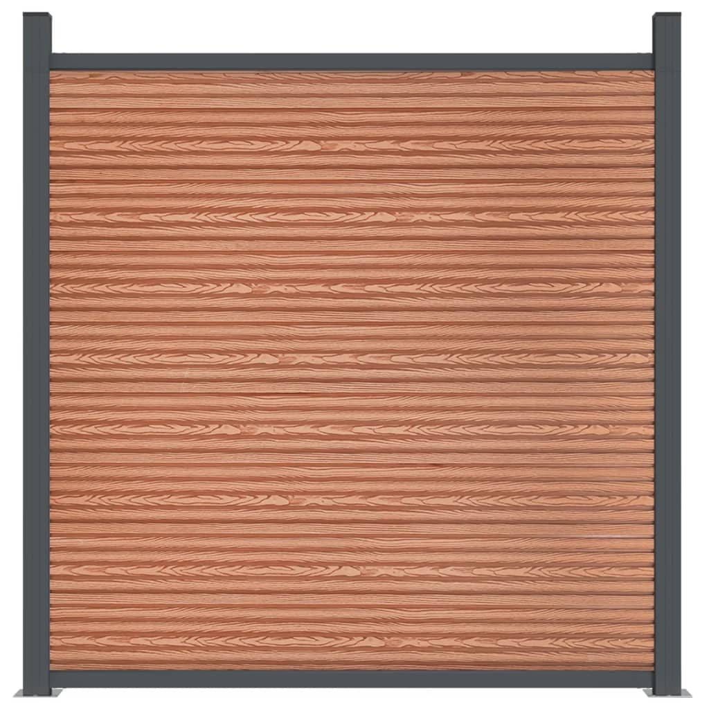 vidaXL Zaunelement Braun 1391x186 cm WPC