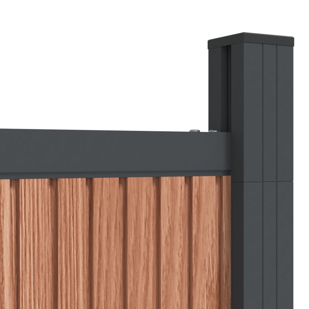 vidaXL Zaunelement Braun 1391x186 cm WPC