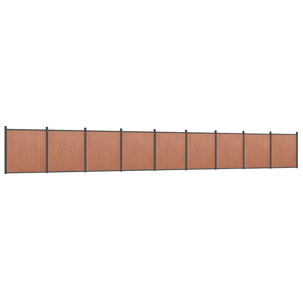 vidaXL Zaunelement Braun 1564x186 cm WPC