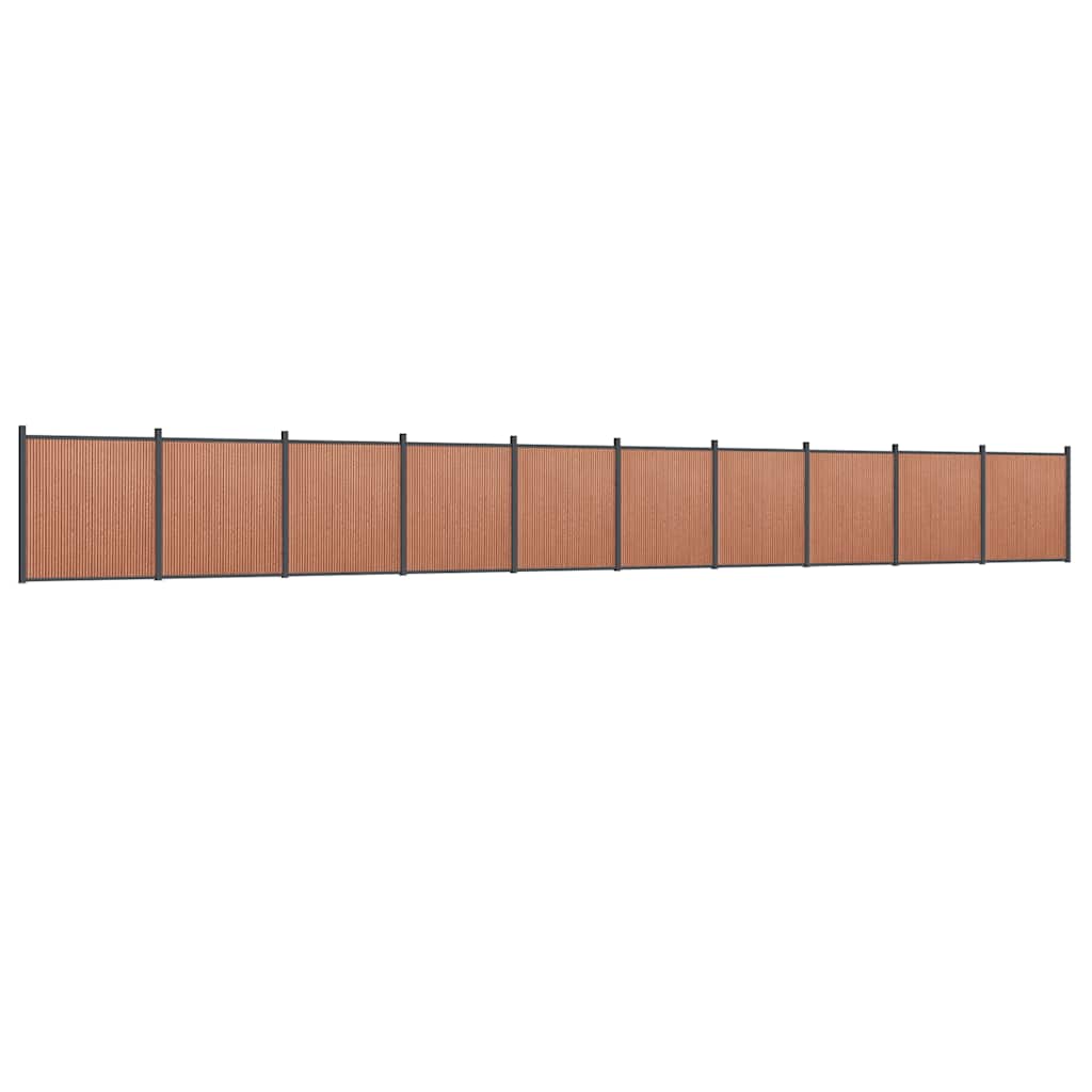 vidaXL Zaunelement Braun 1737x186 cm WPC