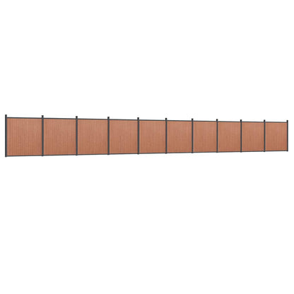 vidaXL Zaunelement Braun 1737x186 cm WPC