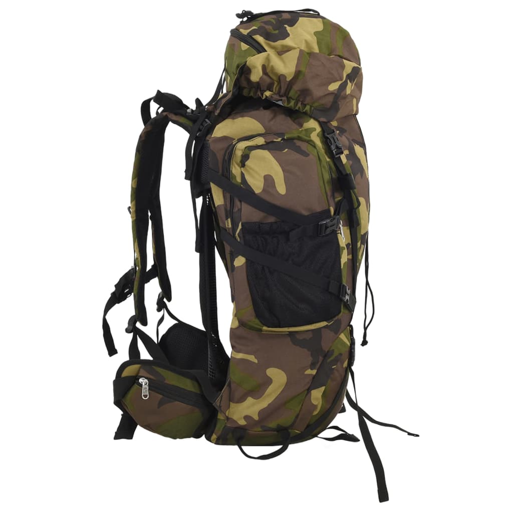 vidaXL Wanderrucksack Grün Tarnfarben 80 L Oxford-Gewebe