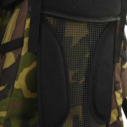 vidaXL Wanderrucksack Grün Tarnfarben 80 L Oxford-Gewebe